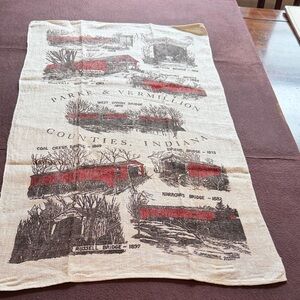 #covered bridge tea towel